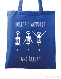 Sacosa din panza Holiday workout Albastru regal