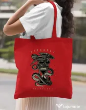 Sacosa din panza Hourglass Rosu