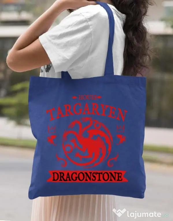 Sacosa din panza House Targaryen Albastru regal