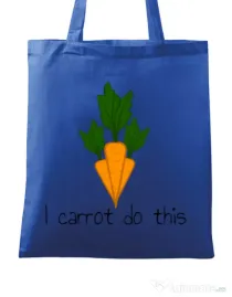 Sacosa din panza I carrot do this Albastru regal