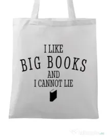 Sacosa din panza I like big books Alb