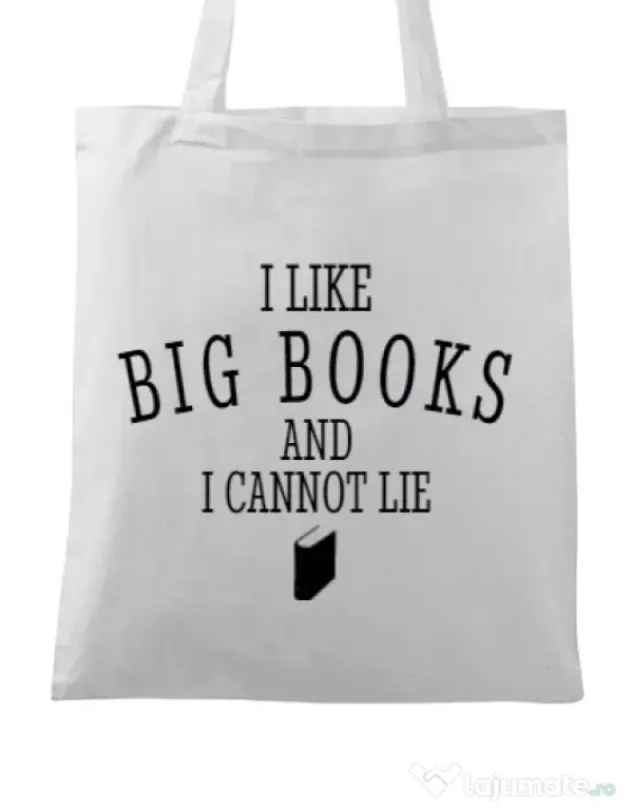 Sacosa din panza I like big books Alb