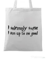 Sacosa din panza I solemnly swear Alb