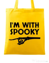 Sacosa din panza I'm with spooky Galben