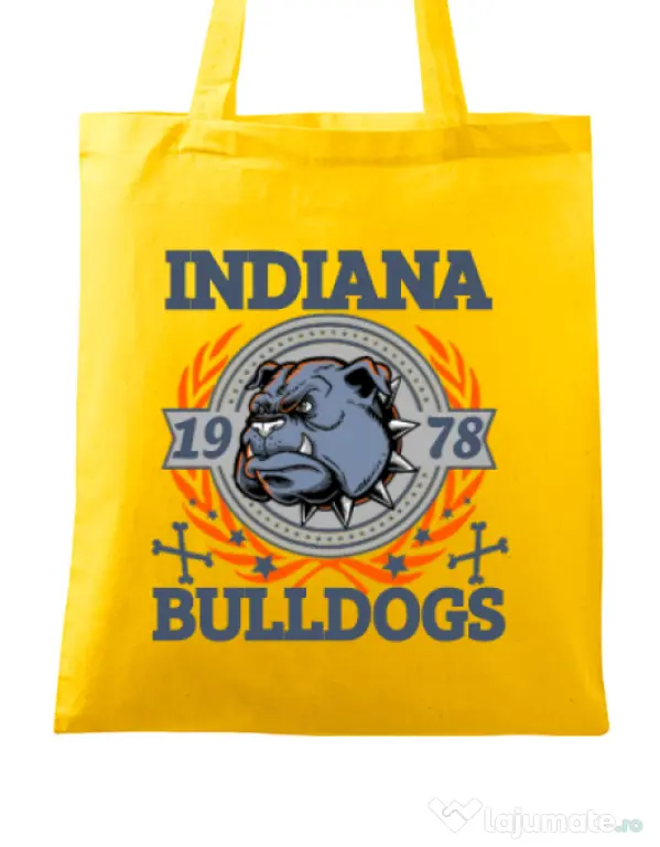 Sacosa din panza Indiana Bulldogs Galben