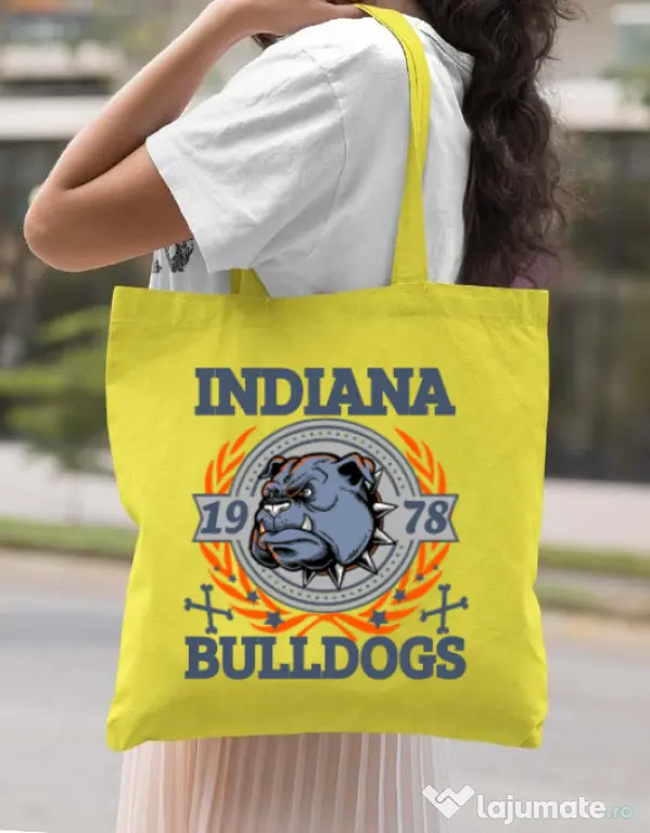 Sacosa din panza Indiana Bulldogs Galben