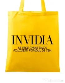 Sacosa din panza Invidia Galben