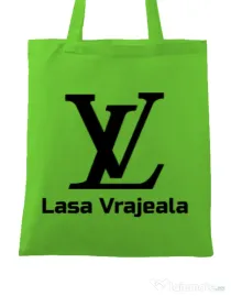 Sacosa din panza Lasa vrajeala Verde mar