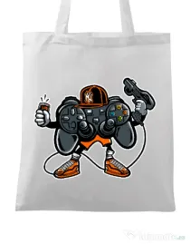 Sacosa din panza Lets play Alb