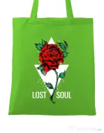 Sacosa din panza Lost soul Verde mar