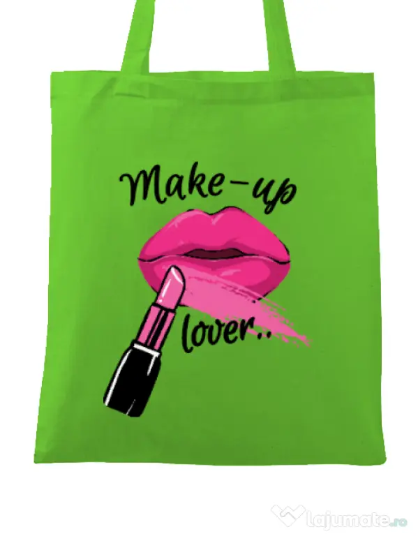 Sacosa din panza Make up lover Verde mar