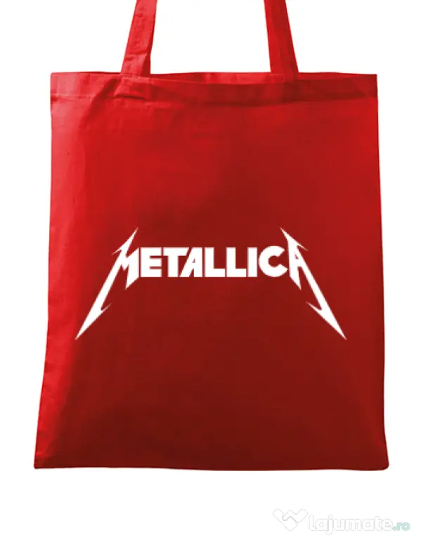 Sacosa din panza Metallica Rosu
