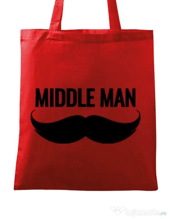Sacosa din panza Middle man Rosu