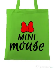 Sacosa din panza Mini mouse Verde mar
