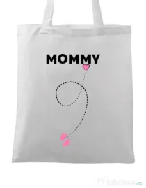 Sacosa din panza Mommy Alb