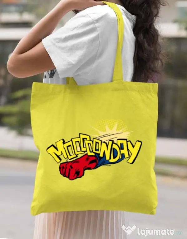 Sacosa din panza Mooonday Galben