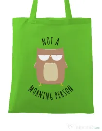 Sacosa din panza Morning owl Verde mar