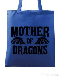 Sacosa din panza Mother of dragons 2 Albastru regal