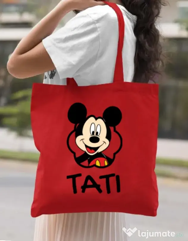 Sacosa din panza Mouse daddy Rosu