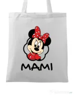 Sacosa din panza Mouse mommy Alb