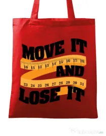Sacosa din panza Move it and lose it Rosu