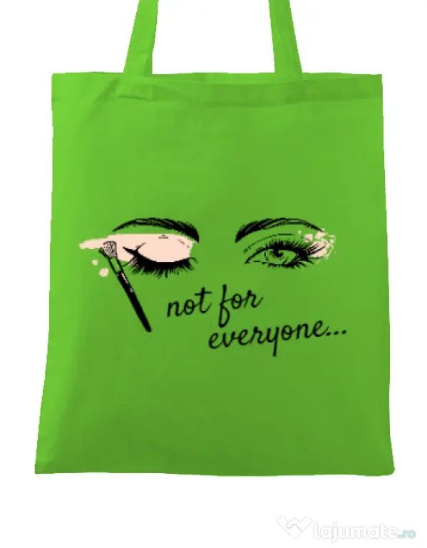 Sacosa din panza Not for everyone Verde mar