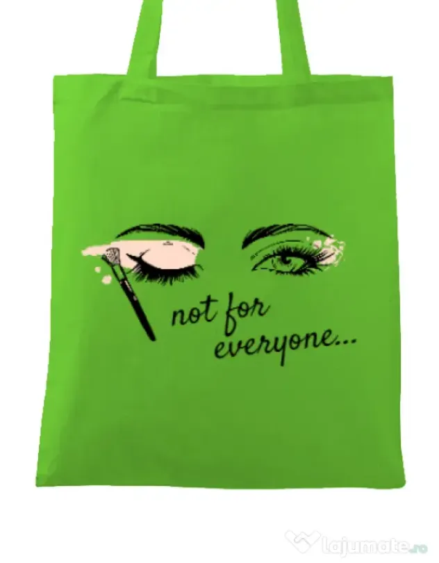 Sacosa din panza Not for everyone Verde mar