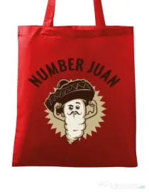 Sacosa din panza Number Juan Rosu
