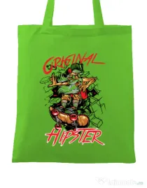 Sacosa din panza Original hipster Verde mar