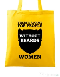 Sacosa din panza People without beards Galben