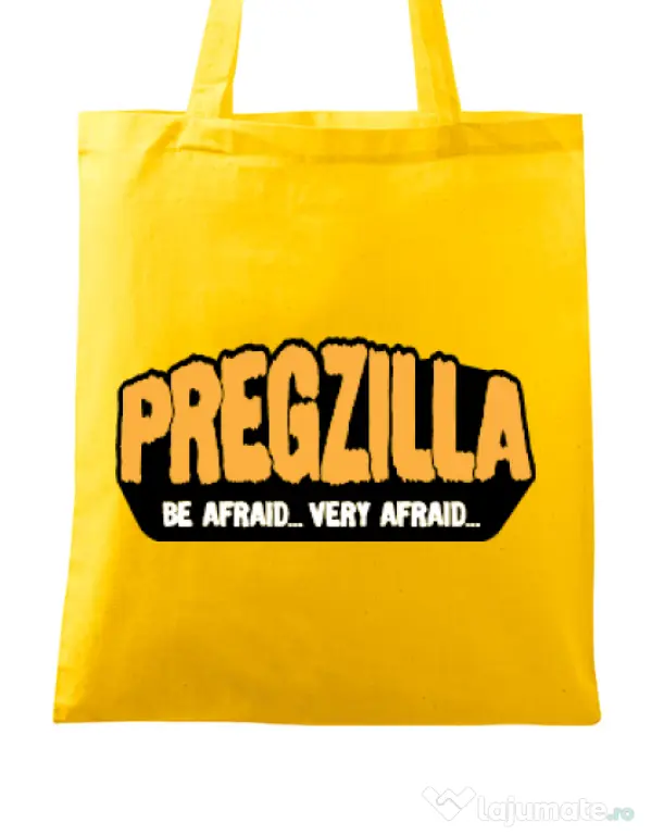 Sacosa din panza Pregzilla Galben