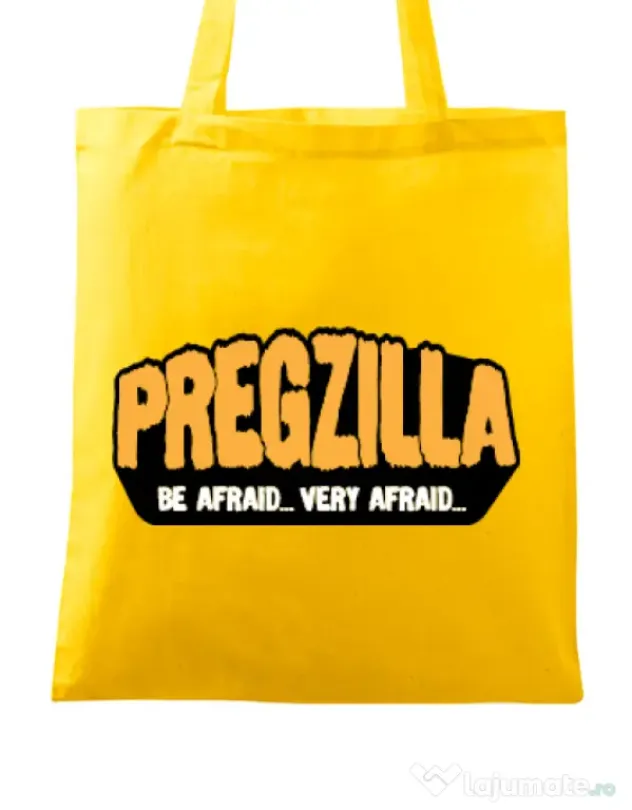 Sacosa din panza Pregzilla Galben