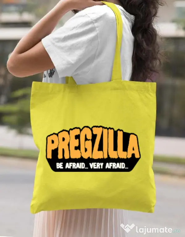Sacosa din panza Pregzilla Galben