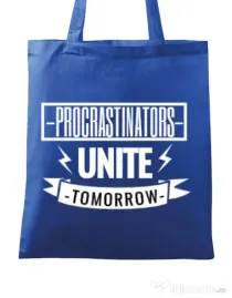 Sacosa din panza Procrastinators Albastru regal