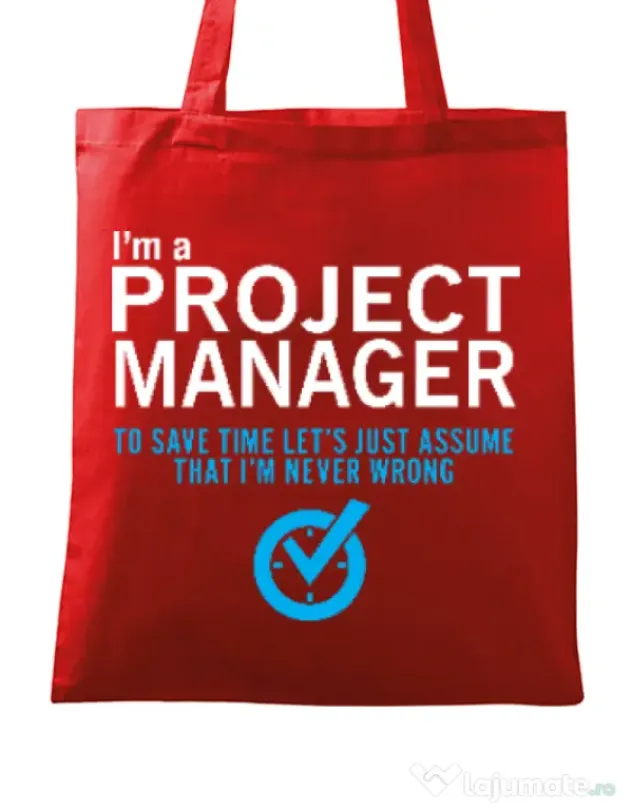 Sacosa din panza Project manager Rosu