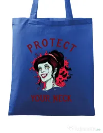 Sacosa din panza Protect your neck Albastru regal