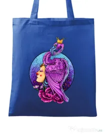 Sacosa din panza Queen Albastru regal