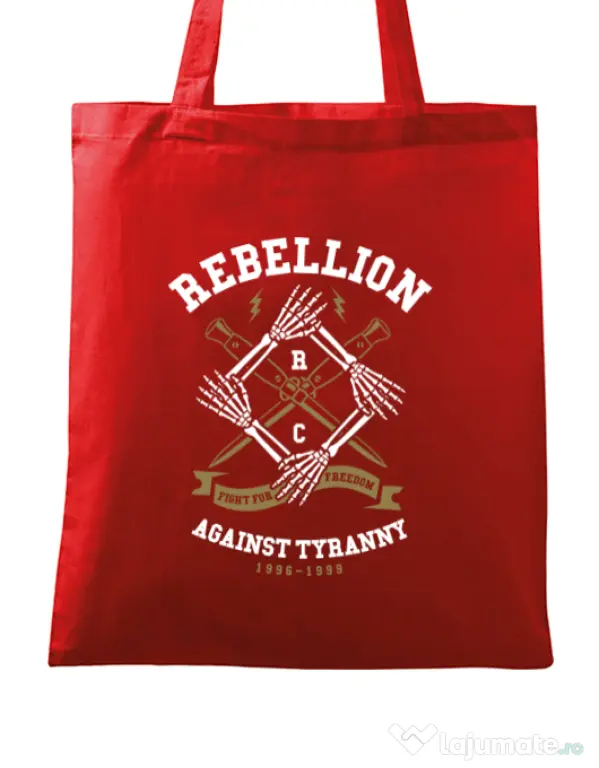 Sacosa din panza Rebellion Rosu