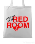 Sacosa din panza Red room Alb