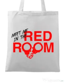 Sacosa din panza Red room Alb