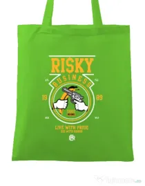Sacosa din panza Risky Business Verde mar
