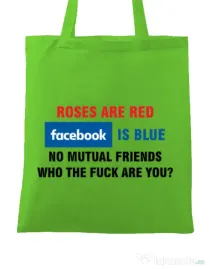 Sacosa din panza Roses are red Verde mar