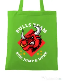 Sacosa din panza Run jump & dunk Verde mar