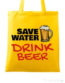 Sacosa din panza Save water Galben