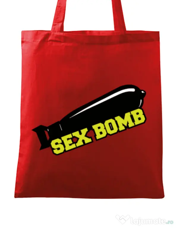 Sacosa din panza Sex bomb Rosu