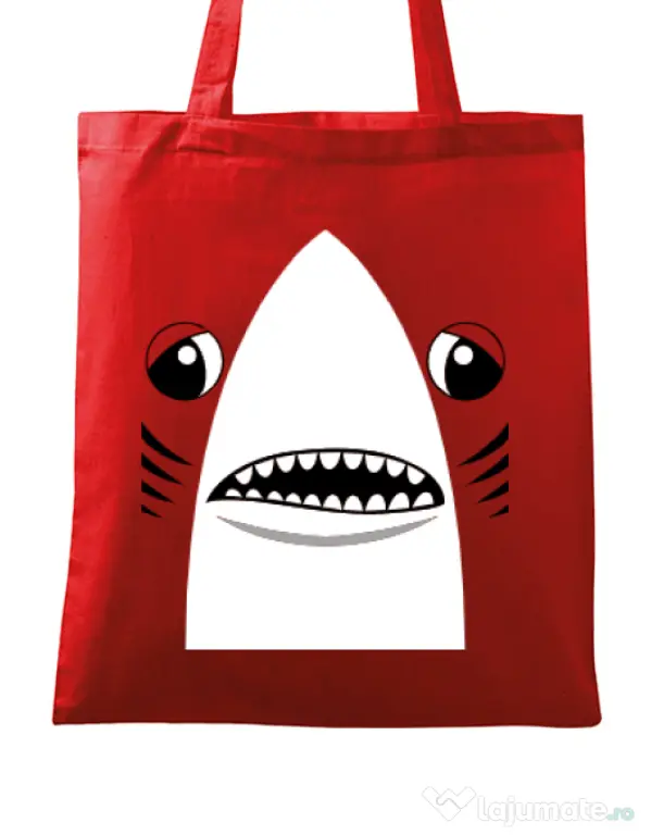 Sacosa din panza Shark suit Rosu