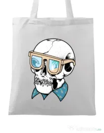 Sacosa din panza Skull Holiday Alb