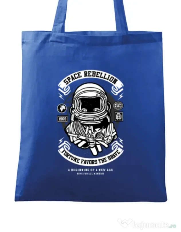 Sacosa din panza Space Rebellion Albastru regal