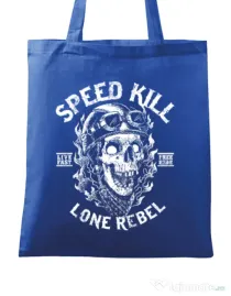 Sacosa din panza Speed kill Albastru regal