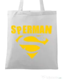 Sacosa din panza Sperman Alb